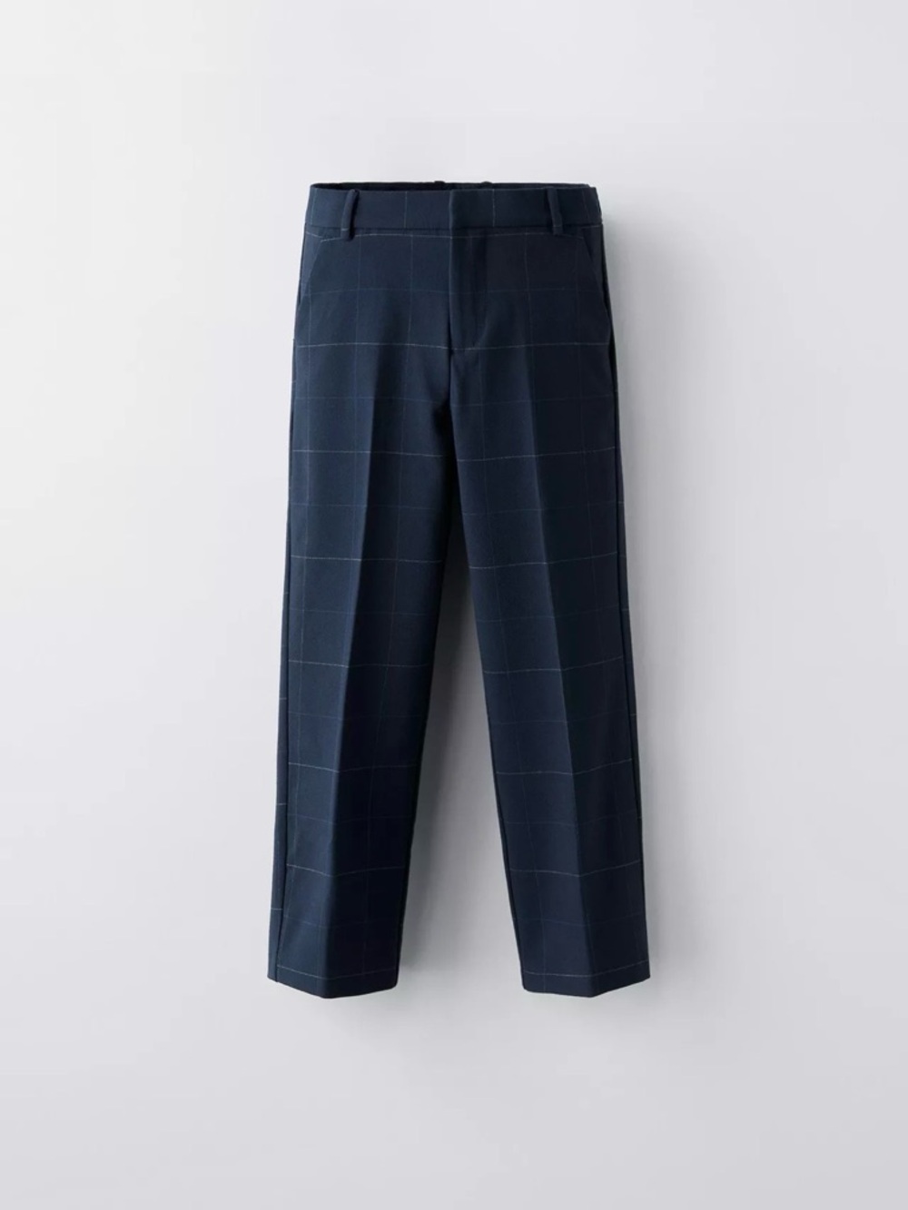 Zara Boys Navy Plaid suit JACKET and PANTS - Picture 2 of 2